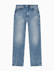 Buy 남성 스탠다드 스트레이트핏 미드블루 이탈리안 데님 in color MID BLUE BACK EMBRO