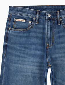 Buy 남성 90's 스트레이트핏 미드블루 37.5 기능성 데님 in color MID BLUE BACK EMBRO