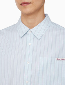 Buy 남성 릴렉스핏 옥스포드 스트라이프 셔츠 in color LIGHT BLUE