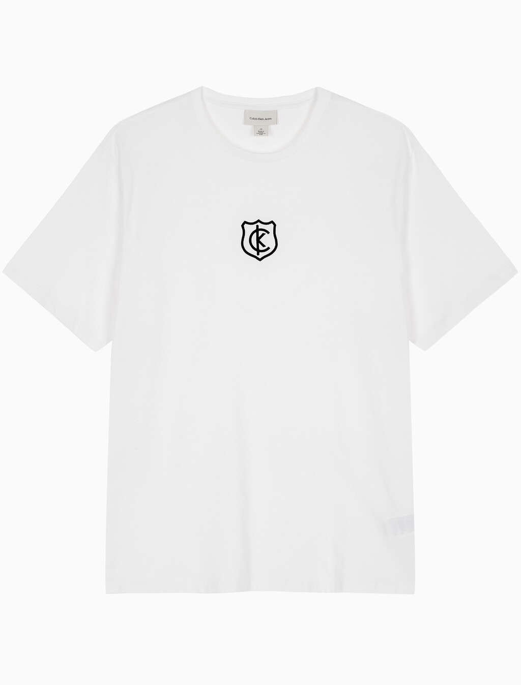 Buy 남성 레귤러핏 CK 쉴드 반팔 티셔츠 in color BRILLIANT WHITE