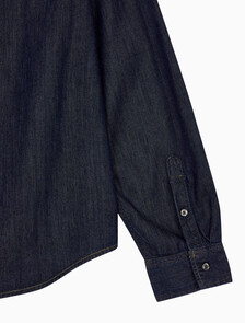 Buy 남성 레귤러핏 린스블루 데님 셔츠 in color BLUE BLACK HANGER LOOP