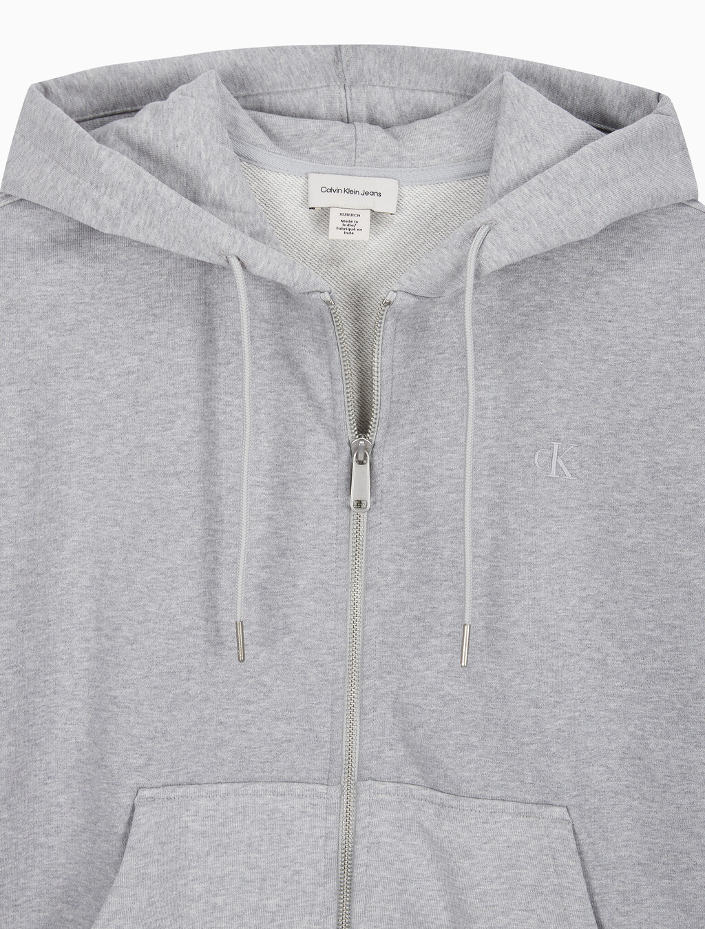 Buy 여성 아카이브 로고 프렌치 테리 풀집업 후디 in color Grey