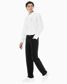 Buy 남성 블랙 90s 스트레이트핏 데님 in color WASHED BLACK LOGO LACE