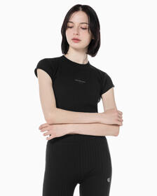 Buy 여성 모노그램 베이비 티셔츠 in color CK BLACK