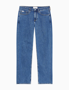 Buy 남성 90's 스트레이트핏 미드블루 에코 쿨 데님 in color MID BLUE BACK EMBRO