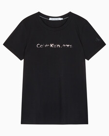 Buy 여성 인스티튜셔널 슬림핏 반팔 티셔츠  in color CK BLACK