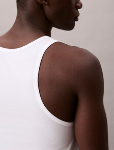 Buy 남성 코튼 스트레치 슬립 탱크 3PK in color WHITE