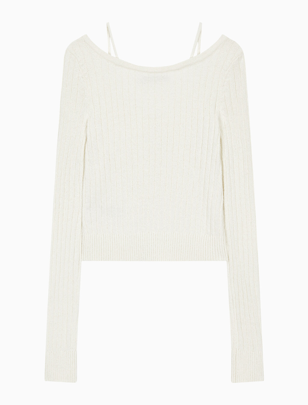 Buy 여성 센슈얼 스트랩 스웨터 가디건 in color WHITE