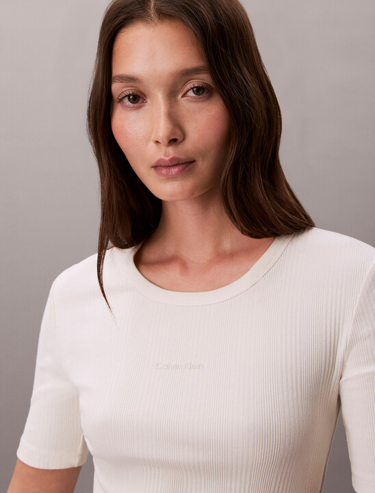 여성 립 나노 로고 체크 탑