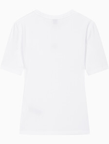 Buy 여성 모달 립 반팔 티셔츠 in color BRILLIANT WHITE