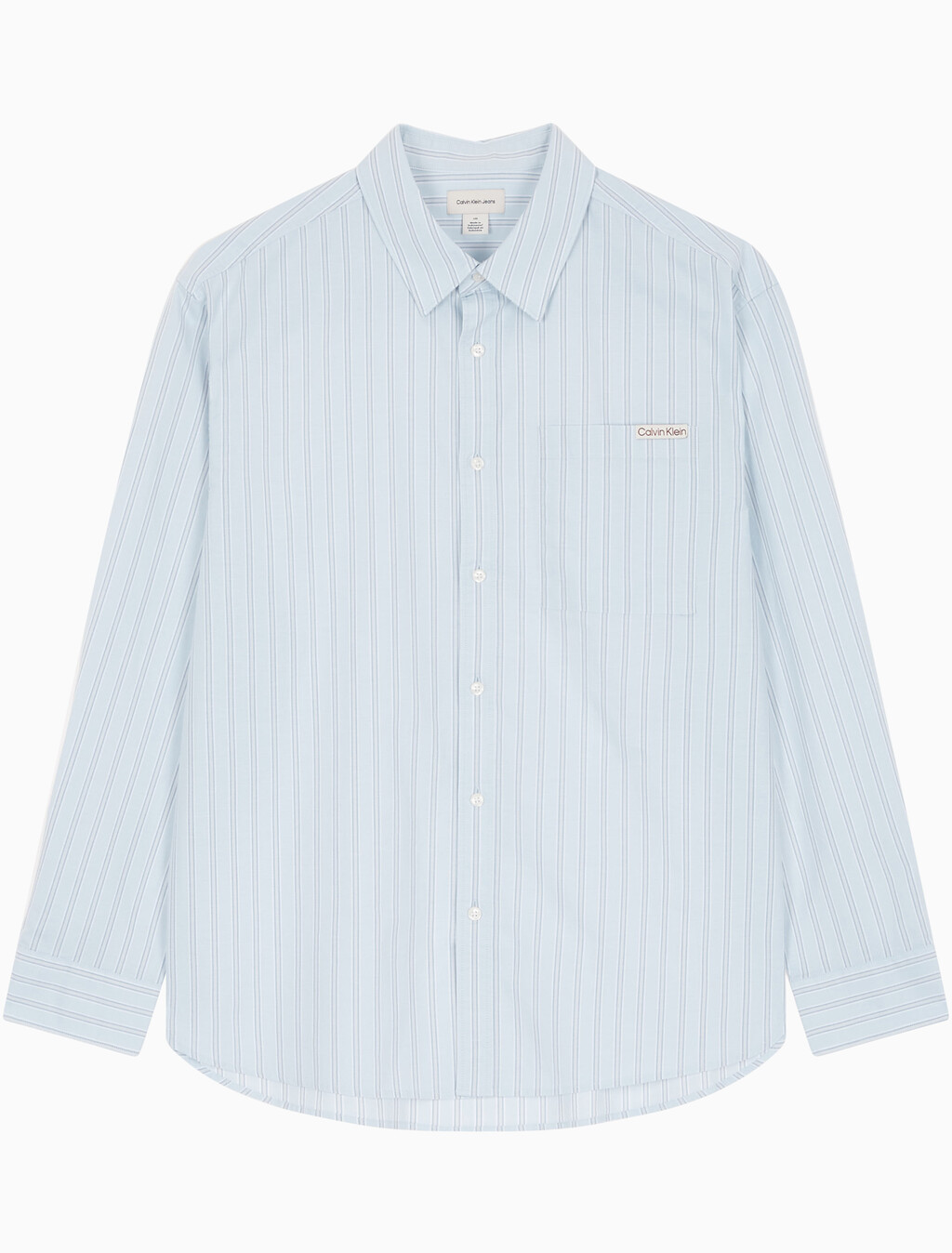 Buy 남성 릴렉스핏 옥스포드 스트라이프 셔츠 in color LIGHT BLUE