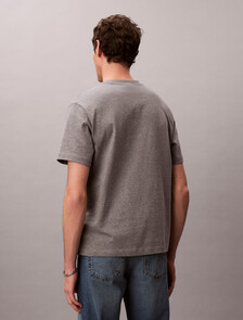 Buy 캘빈클라인 헤리티지 자수로고 그래픽 티 in color MEDIUM GREY HEATHER