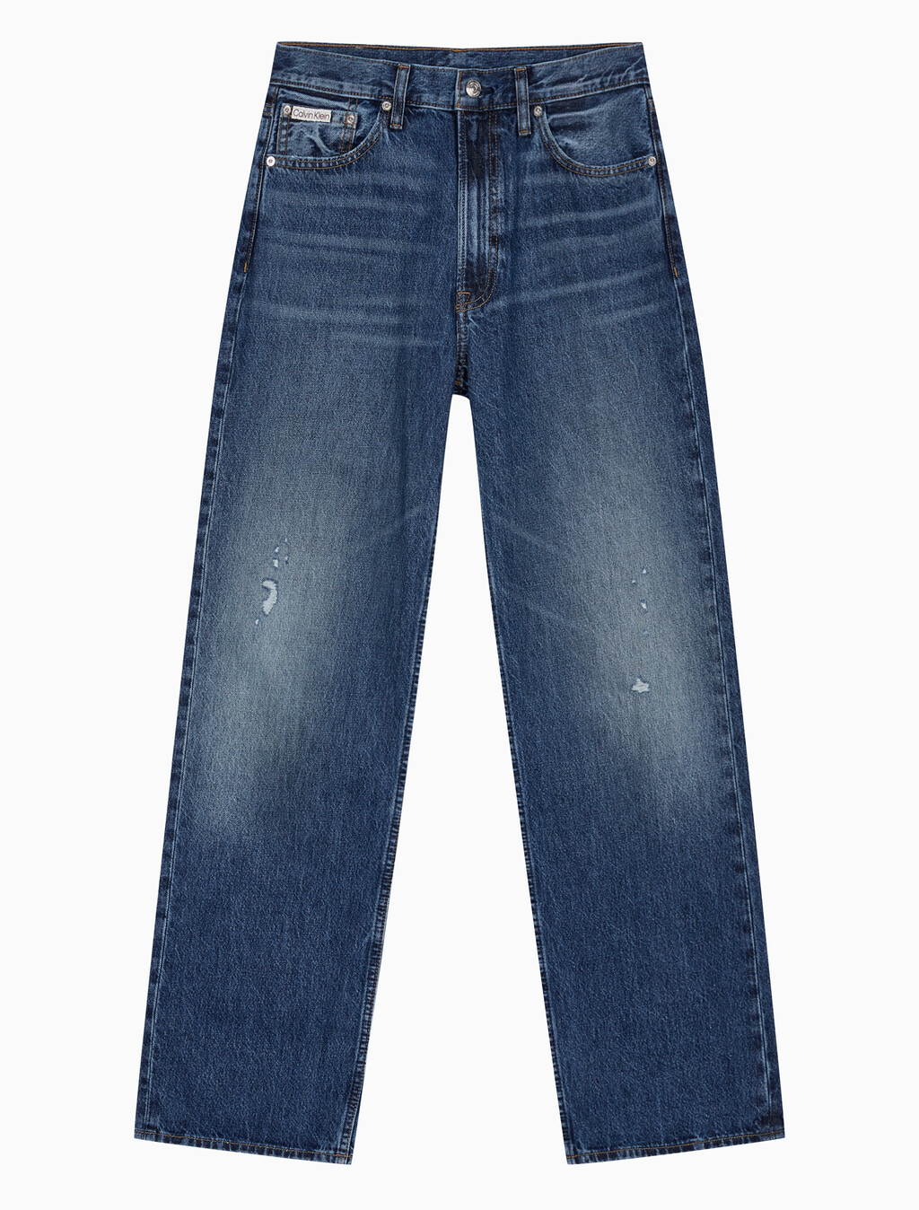 Buy 남성 배기핏 다크블루 CK 데님 in color DARK BLUE