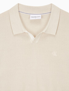 Buy 남성 엠브로이더리 로고 폴로 반팔 스웨터 in color BLUR FLORAL_BLACK