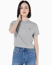 Buy 여성 릴렉스핏 아카이브 로고 크루넥 반팔 티셔츠 in color HEROIC GREY HEATHER CM1BK 08