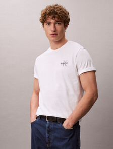 Buy 남성 20S 저지 클래식 마이크로 모노로고 티 in color BRIGHT WHITE