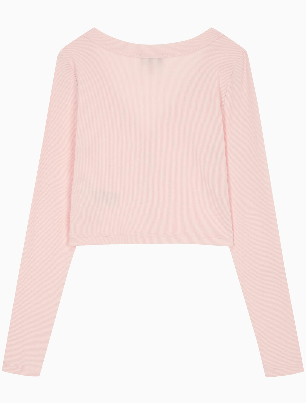 Buy 여성 롱슬리브 우븐 라벨 립 가디건 in color CLOUD PINK