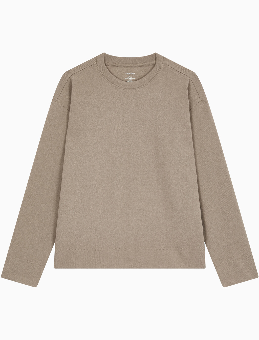 Buy 남성 플러쉬 롱 슬리브 탑 in color BROWN