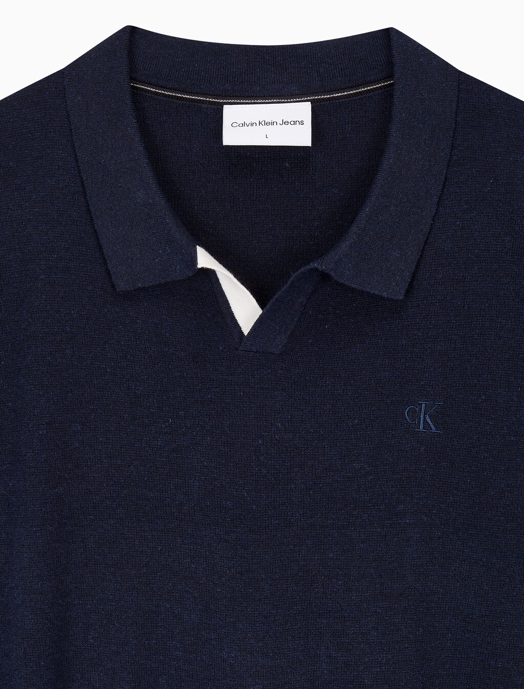 Buy 남성 엠브로이더리 로고 폴로 반팔 스웨터 in color NIGHT SKY