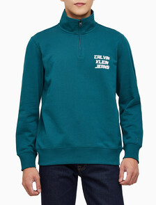 Buy 남성 3D로고 퓨처페이드 하프 집업 in color ATLANTIC DEEP