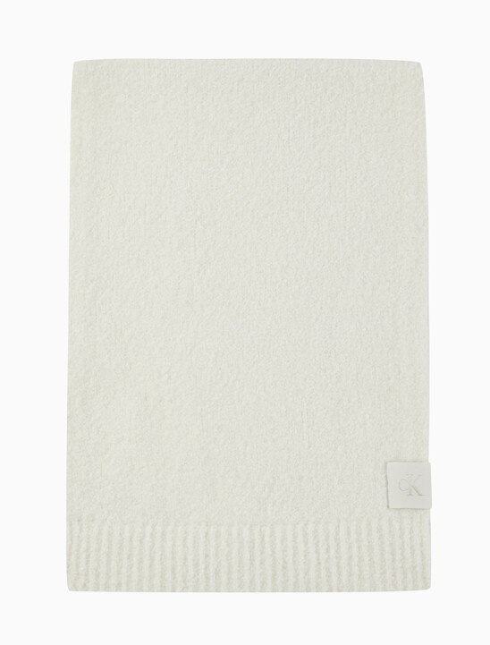 남녀공용 모노그램 패치 로고 부클 머플러