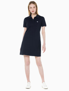 Buy 여성 CK 로고 폴로 반팔 원피스 in color NIGHT SKY