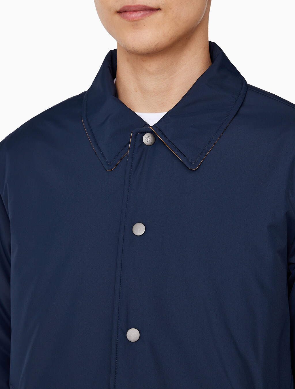 Buy 남성 리버서블 패디드 셔츠 자켓 in color NAVY/BROWN