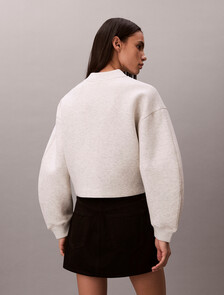 Buy 여성 크롭 스포티 스쿠바 봄버 자켓 in color VANILLA HEATHER