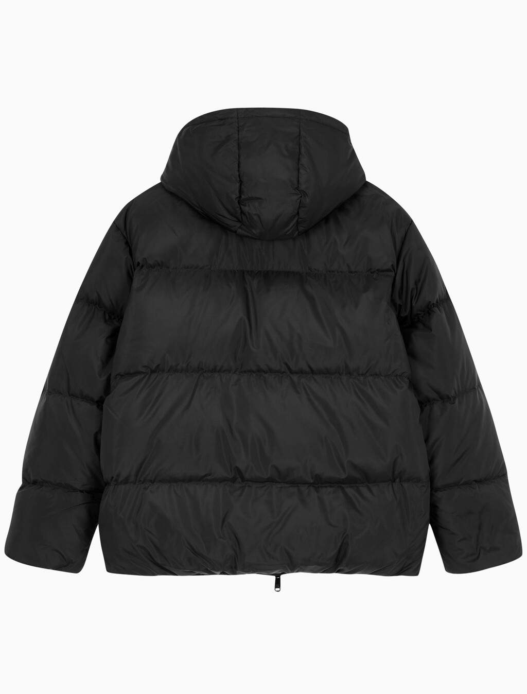 Buy 남성 글로시 후드 다운 푸퍼 in color CK BLACK