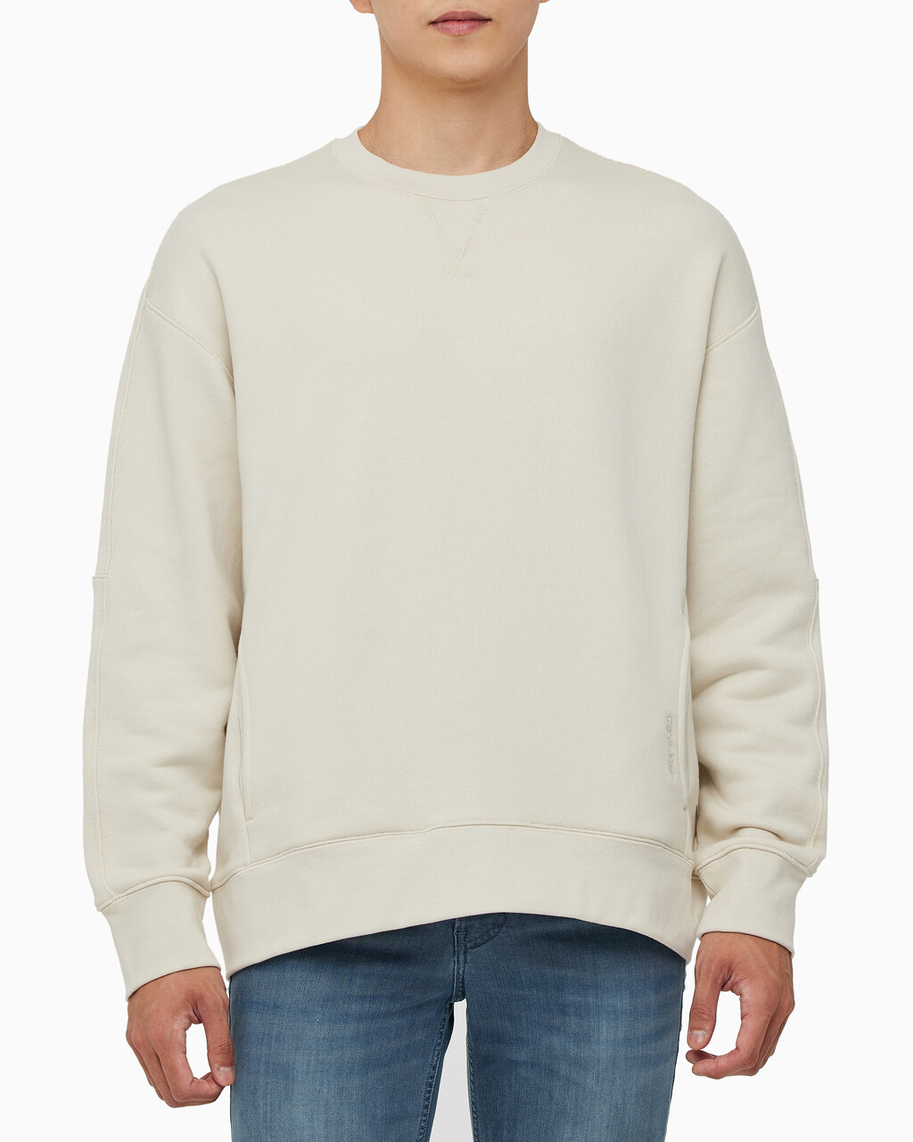 Buy 남성 테리 크루넥 in color BONE WHITE