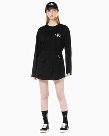 Buy 여성 새들 버클 미니스커트 in color CK BLACK