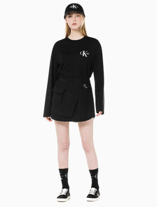 Buy 여성 새들 버클 미니스커트 in color CK BLACK