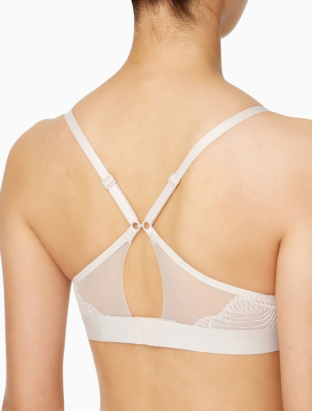 Buy 여성 CK 블랙 지오 레이스 AF 푸쉬업 플런지 (ADD A) in color PINK BEIGE
