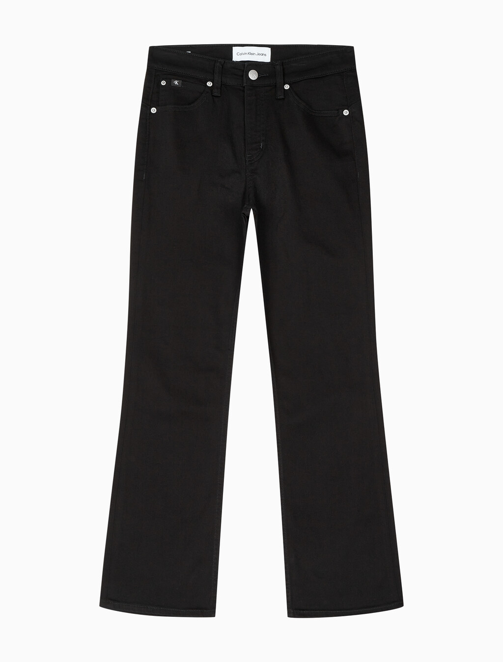 Buy 여성 하이라이즈 바디슬림 부츠핏 앵클 블랙 데님 in color WASHED BLACK LOGO LACE