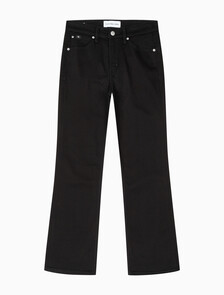 Buy 여성 하이라이즈 바디슬림 부츠핏 앵클 블랙 데님 in color WASHED BLACK LOGO LACE