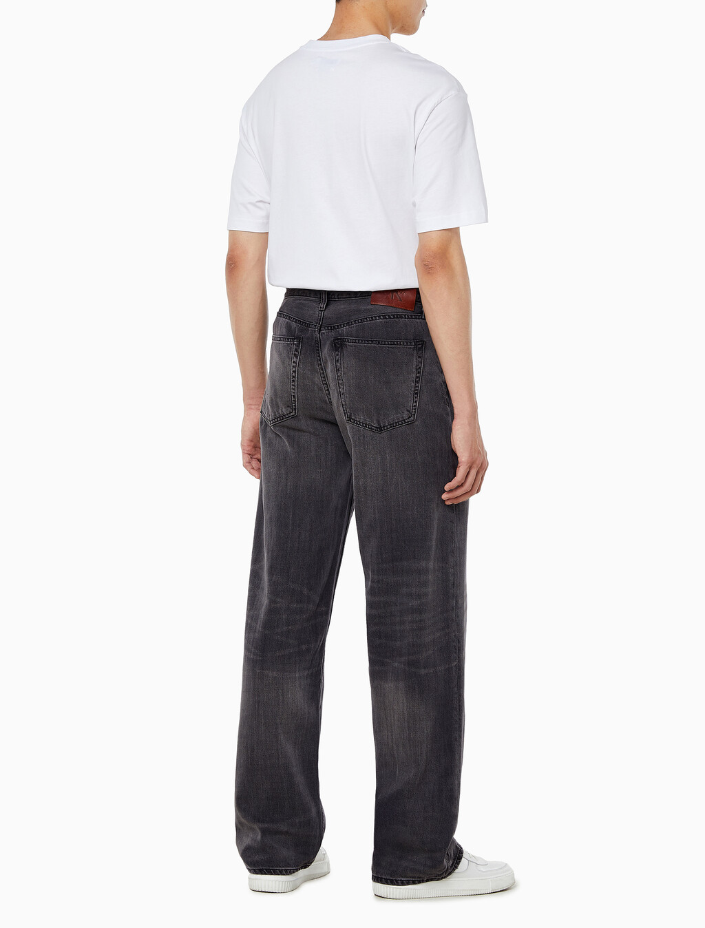 Buy 남성 배기핏 차콜 블랙 텐셀 데님 in color CHARCOAL ASH
