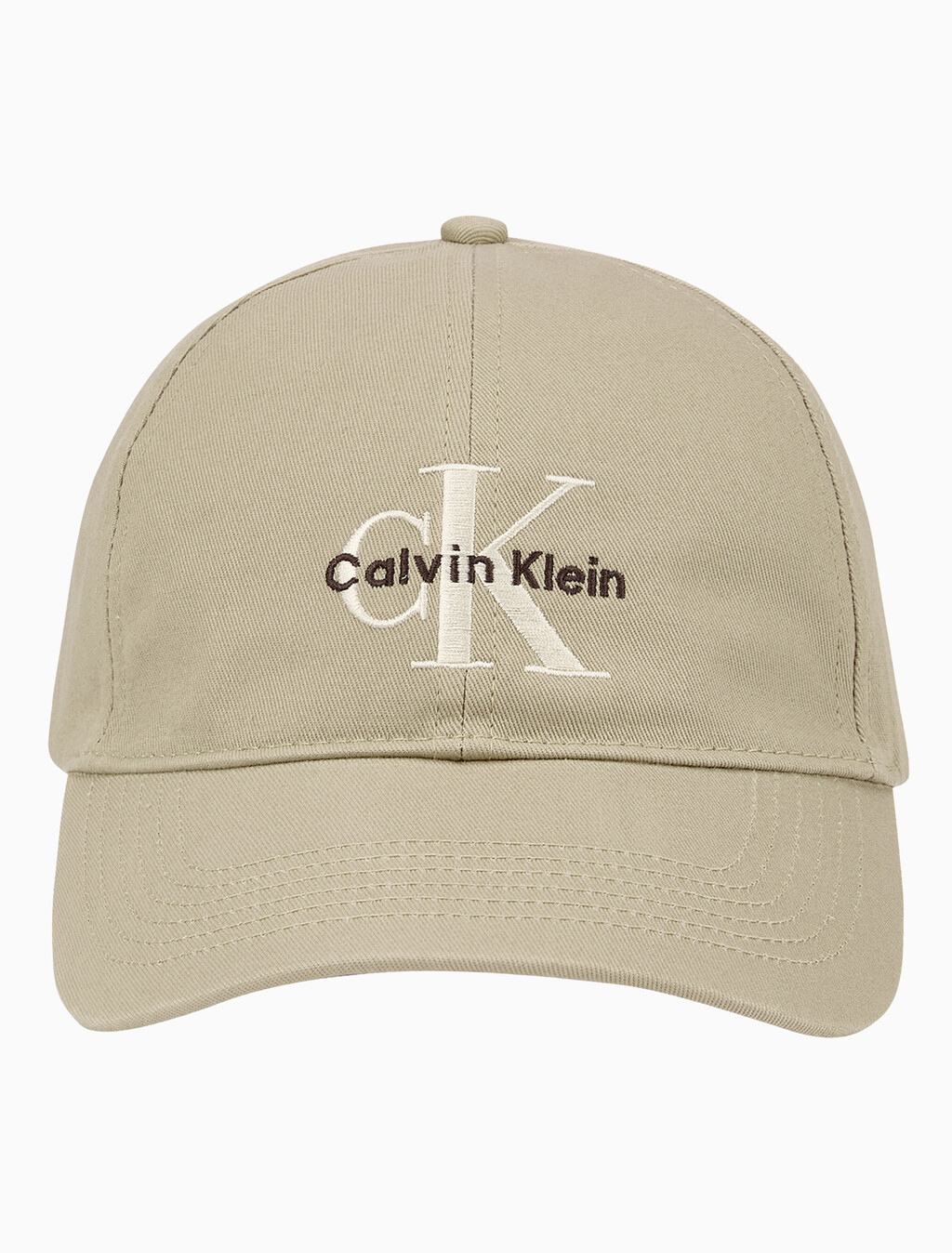 Buy 남녀공용 CKJ 모노그램 엠브로이더리 볼캡 in color CROCKERY