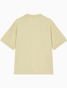 Buy 남성 숏슬리브 스페이서 반소매 크루넥 티셔츠 in color REED YELLOW