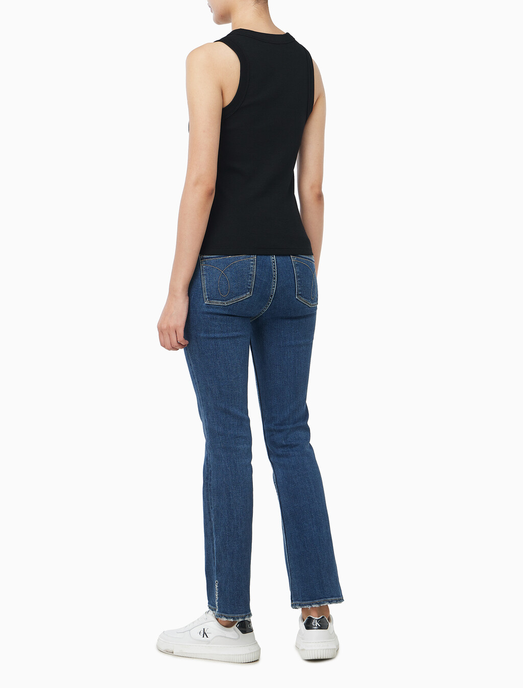 Buy 여성 모노그램 립 슬리브리스 in color BLACK