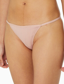 Buy 여성 CK 아이디얼 스트레치 마이크로 로우라이즈 스트링 T팬티 in color SUBDUED 