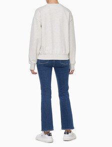 Buy 여성 모노로고 프렌치테리 릴렉스핏 스웻셔츠 in color VANILLA HEATHER