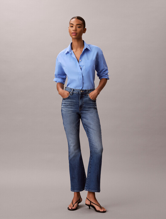 [37.5 Denim Technology] 여성 하이라이즈 플레어 데님