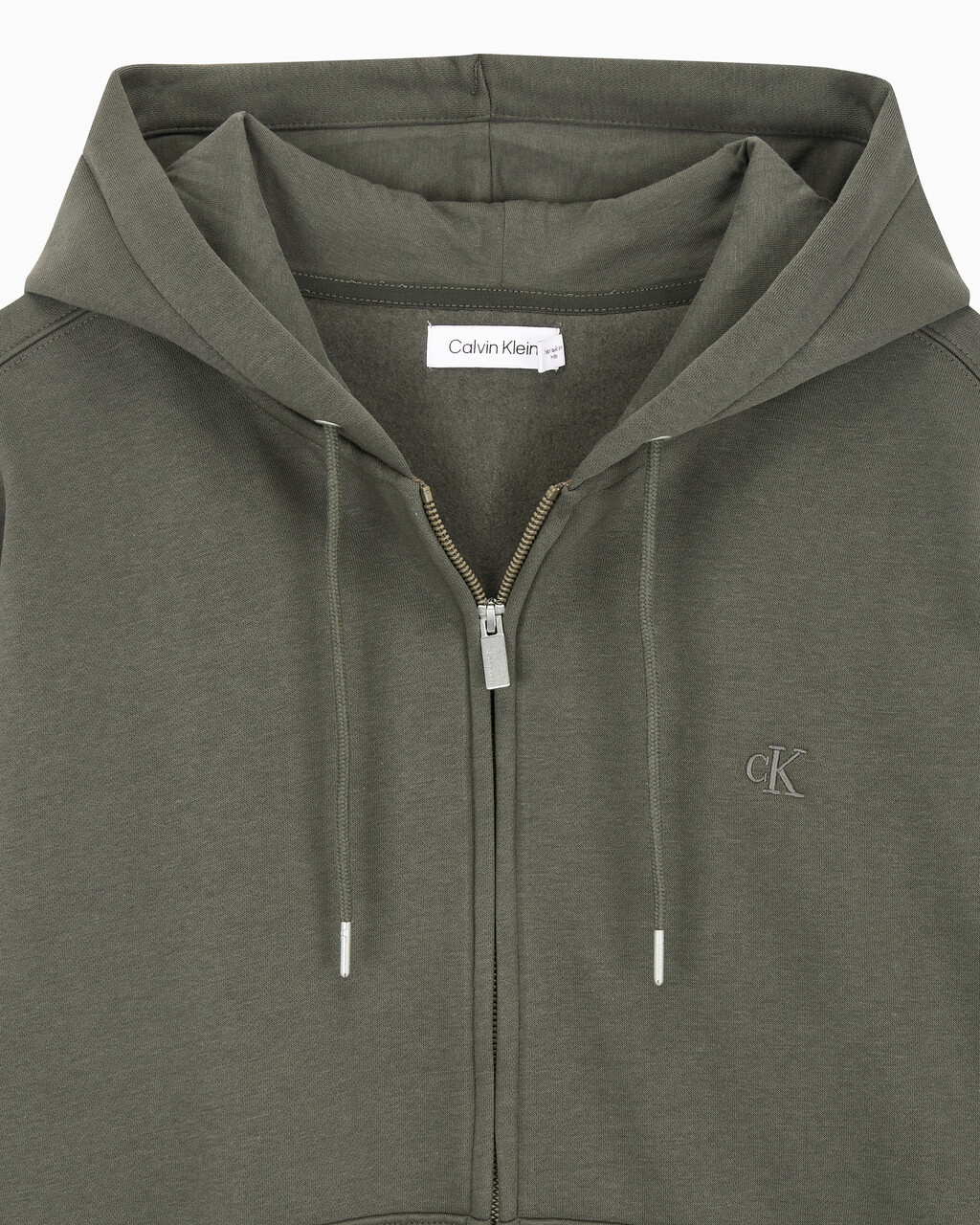 Buy 남성 아카이브 로고 플리스 집업 후디 in color CHARCOAL