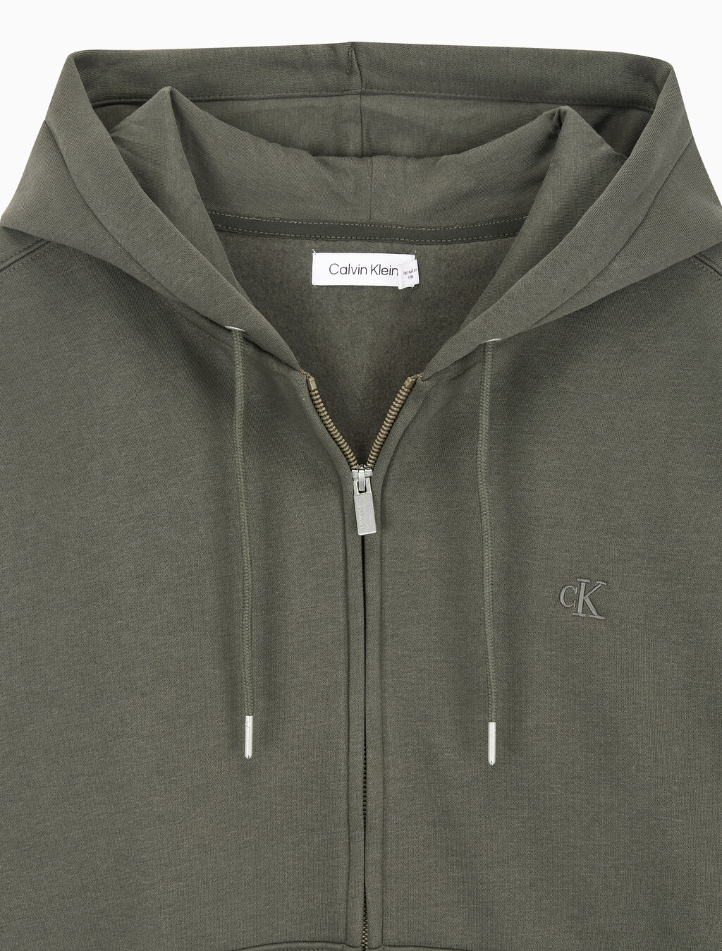 Buy 남성 아카이브 로고 플리스 후드 집업 in color CHARCOAL