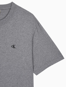Buy 남성 이지핏 아카이브 로고 반팔 티셔츠 in color MEDIUM GREY HEATHER