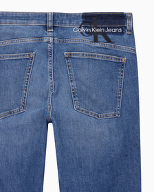 Buy 남성 바디 테이퍼핏 미드 블루 37.5 데님 in color MID BLUE BACK EMBRO