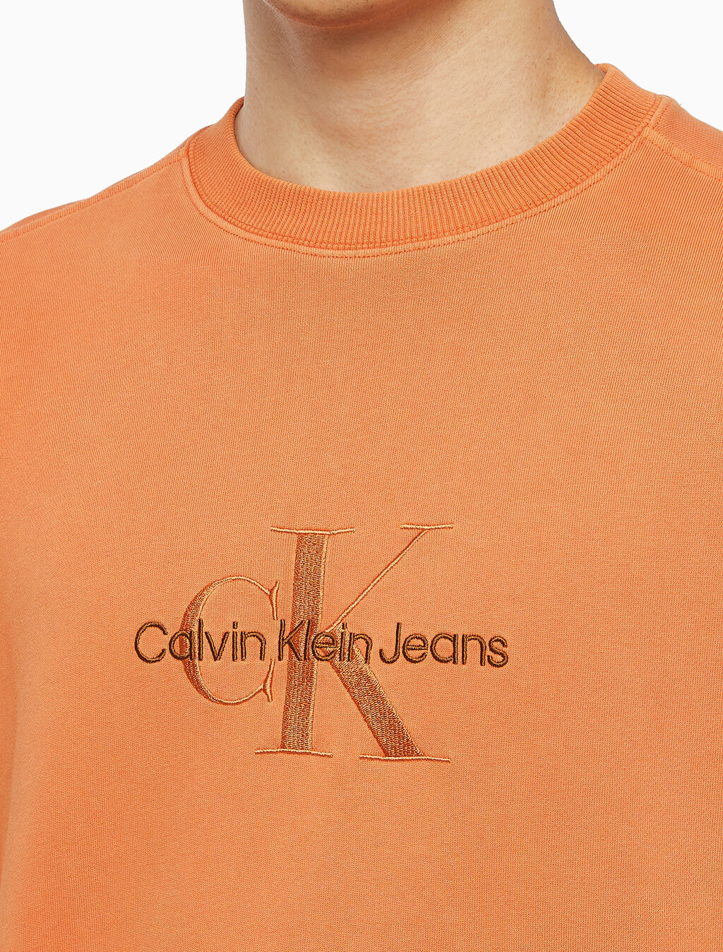 Buy 남성 모노로고 내츄럴 크루넥 in color ORANGE
