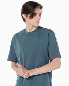 Buy 남성 릴렉스핏 저지 숏슬리브 티셔츠 in color OCEAN TEAL/ BLK