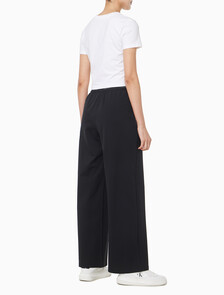 Buy 여성 웨이스트 밴드 로고 트라우저 in color BLACK