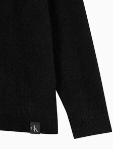 Buy 남성 릴렉스핏 알파카 울 니트 스웨터 in color CK BLACK